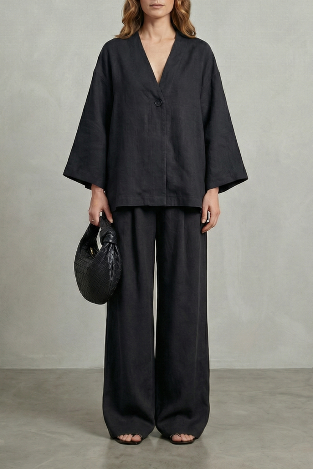 Daphne wrap top and wide leg trouser set – image 13
