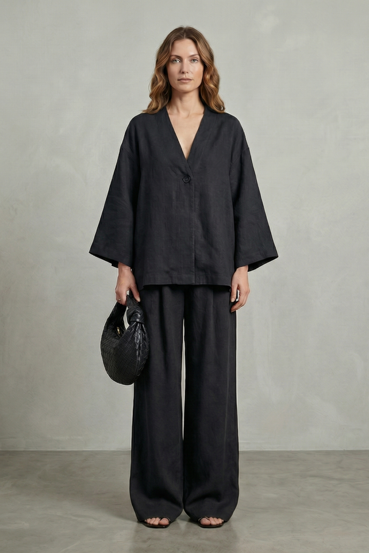 Daphne wrap top and wide leg trouser set – image 14