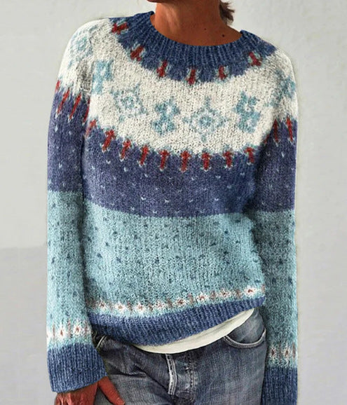 Bryony oversized fair isle crew neck jumper – image 6