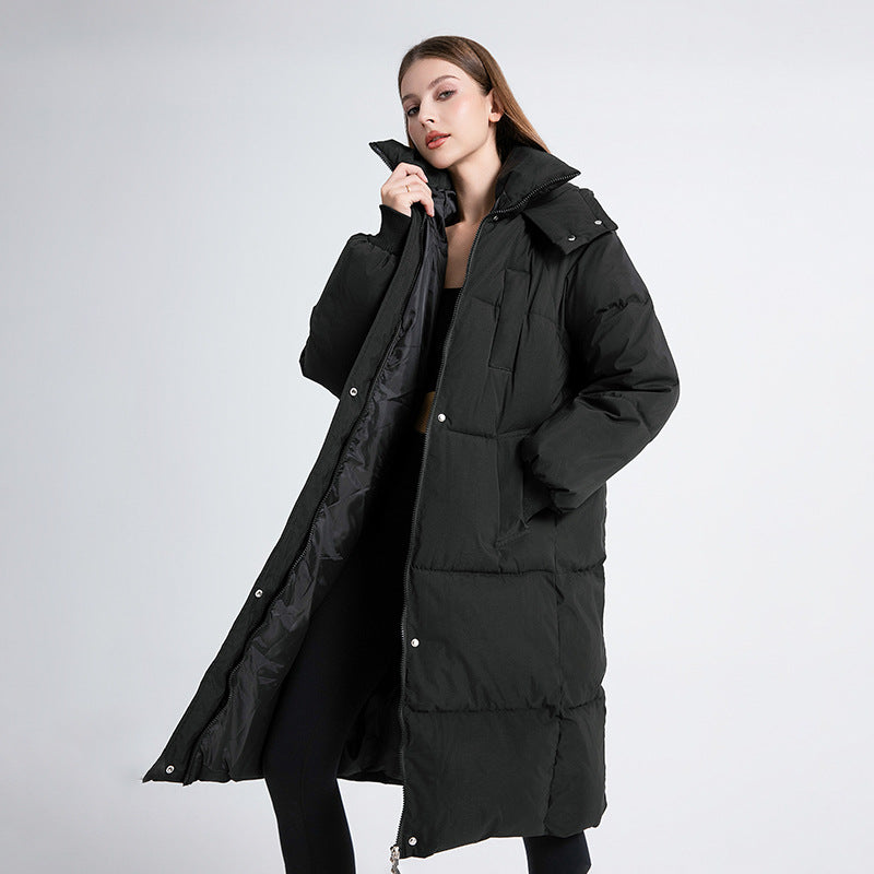 Eluned classic hooded long puffer coat