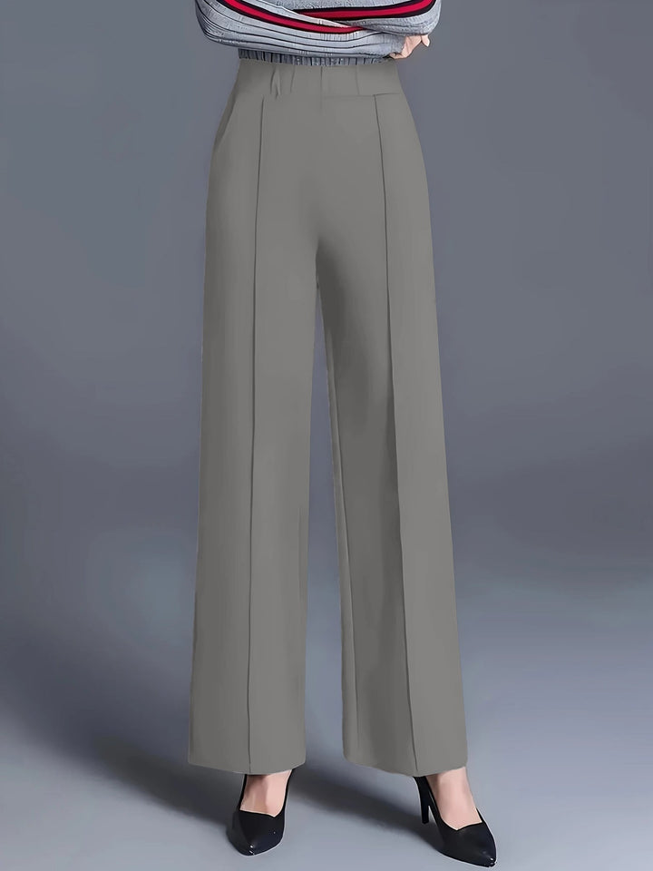 Jacqueline stretch crepe pleated wide leg trousers – image 8