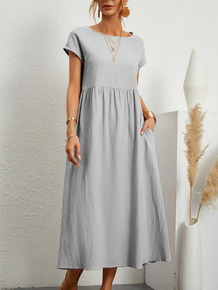 Willa pleated long sleeve midi dress – image 12