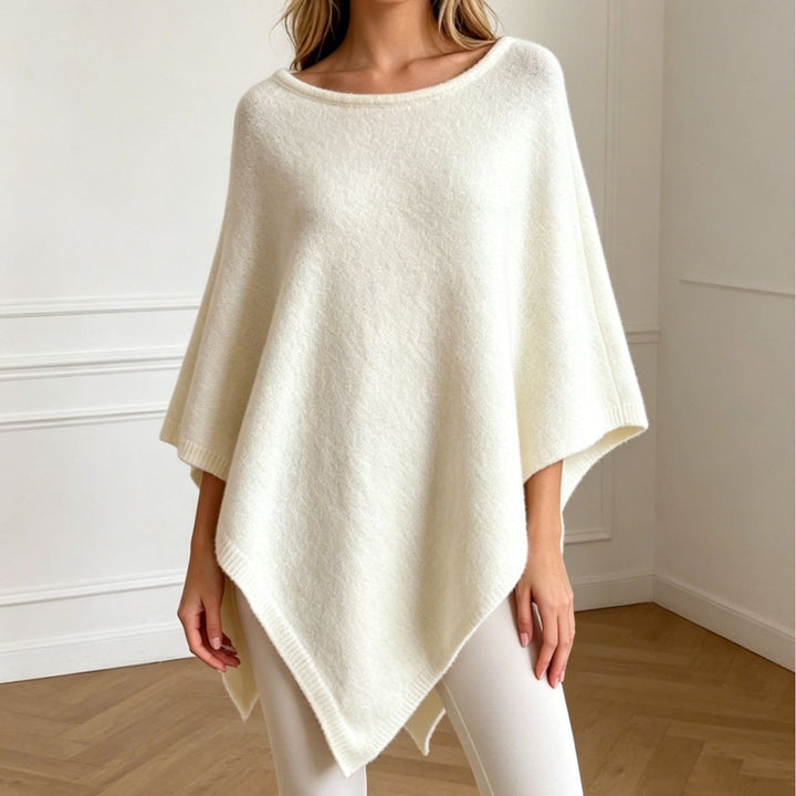 Angharad oversized wide neck knit poncho – image 4