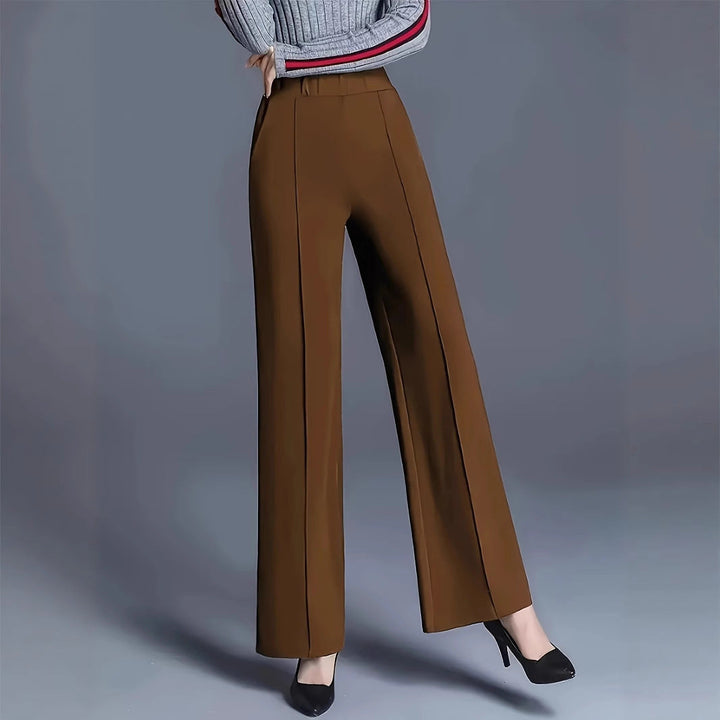 Jacqueline stretch crepe pleated wide leg trousers – image 2