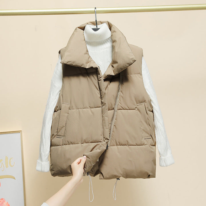 Giselle high collar quilted gilet