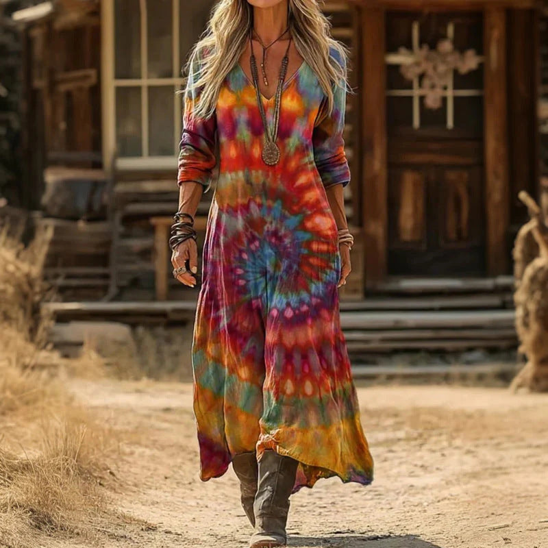 Marnie vintage long sleeve maxi dress – image 4