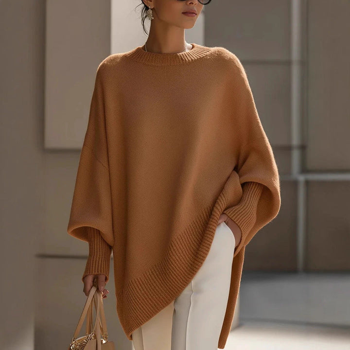 Glenys oversized knit poncho jumper – image 3