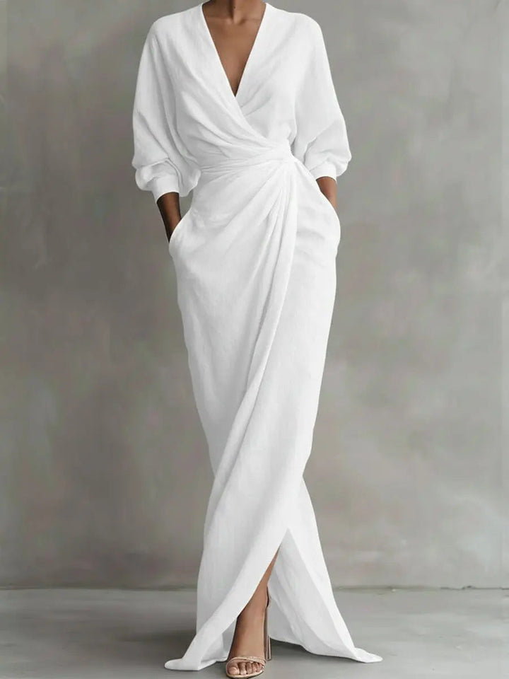 Hermia V neck maxi dress – image 8