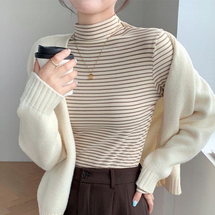 Kerra fitted stretch turtleneck top – image 3