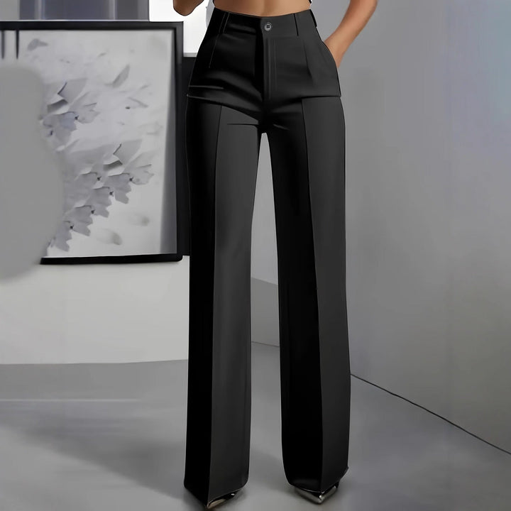 Hilda pleated wide leg trousers with crease – image 3