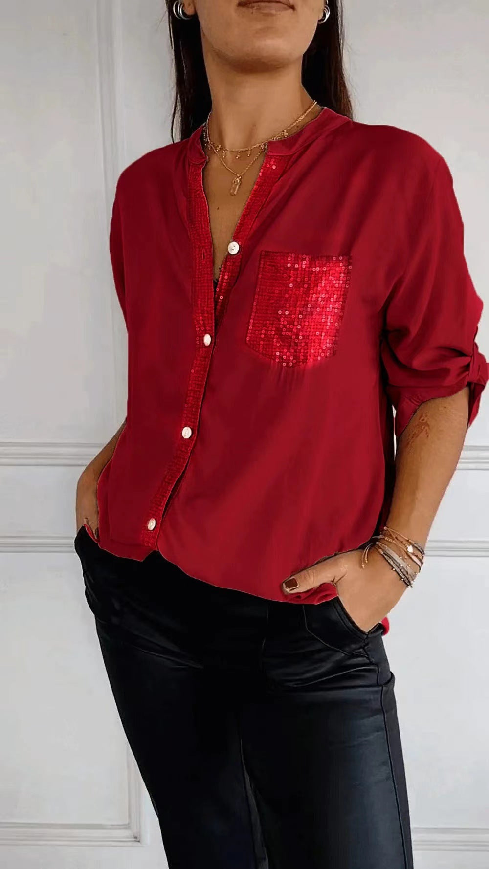 Sophia sequin detail blouse – image 6