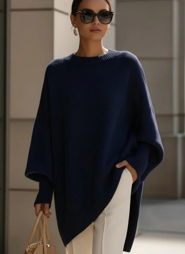 Glenys oversized knit poncho jumper – image 12