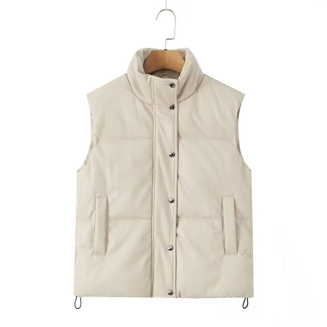 Sorcha minimal high neck quilted gilet – image 4