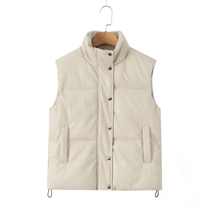 Sorcha minimal high neck quilted gilet – image 4