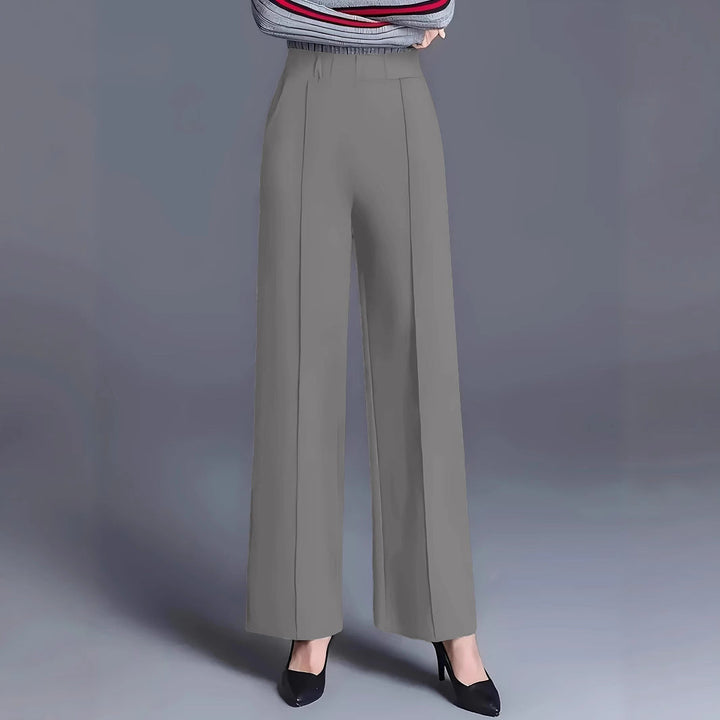 Jacqueline stretch crepe pleated wide leg trousers – image 3