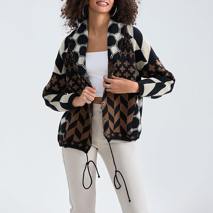 Evie oversized button cardigan sweater – image 8