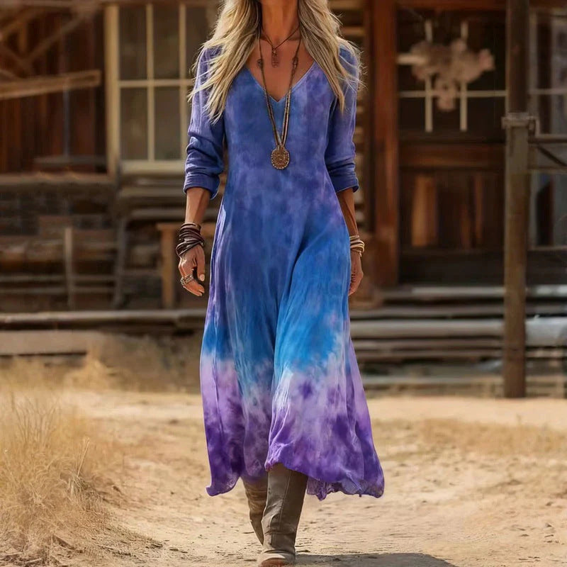 Marnie vintage long sleeve maxi dress – image 5