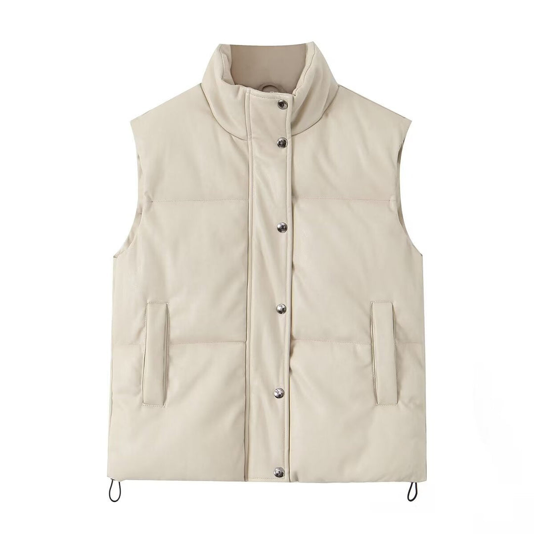 Sorcha minimal high neck quilted gilet – image 7
