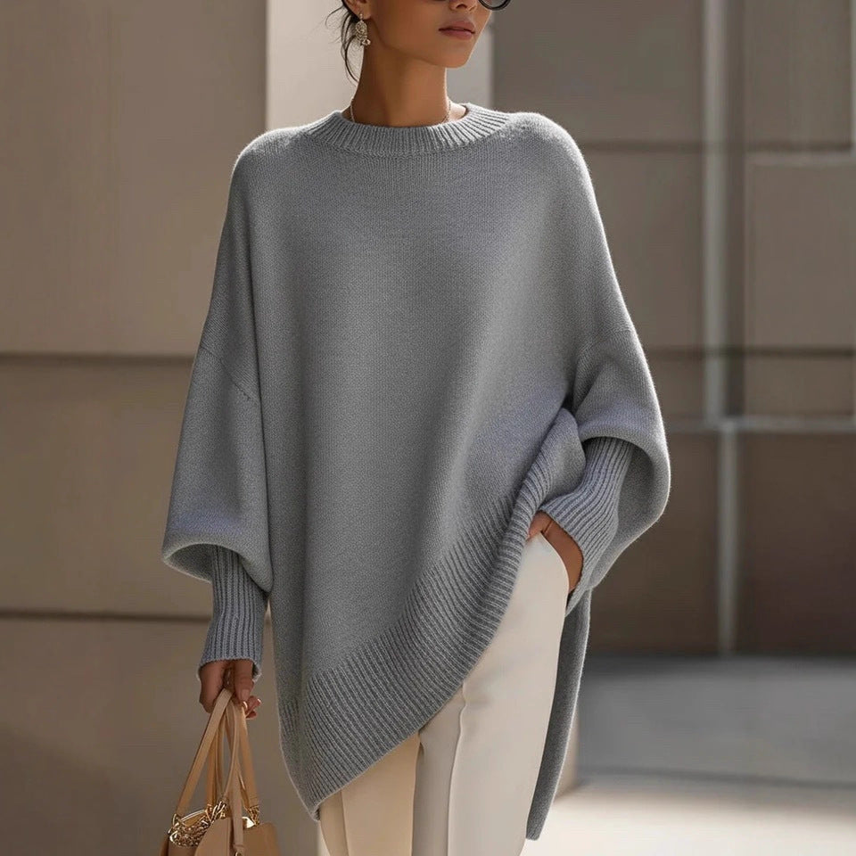 Glenys oversized knit poncho jumper – image 2