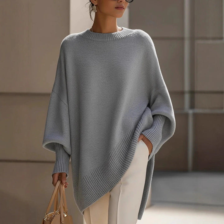 Glenys oversized knit poncho jumper – image 2