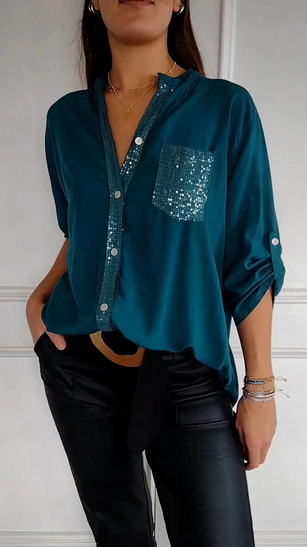 Sophia sequin detail blouse – image 5