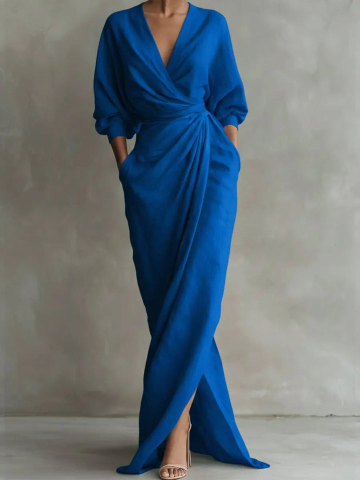 Hermia V neck maxi dress – image 6