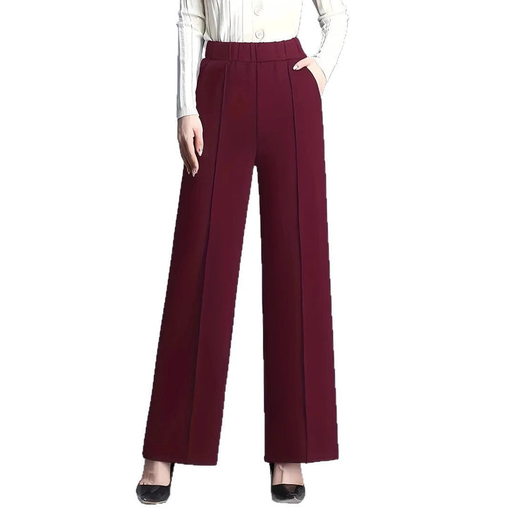Jacqueline stretch crepe pleated wide leg trousers – image 5