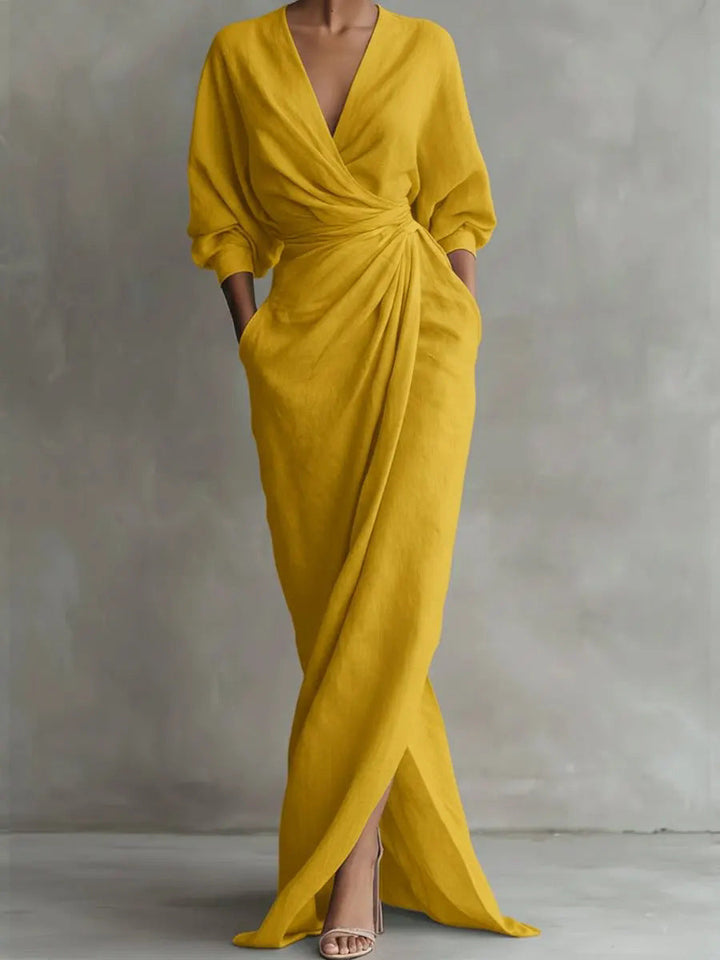 Hermia V neck maxi dress – image 5