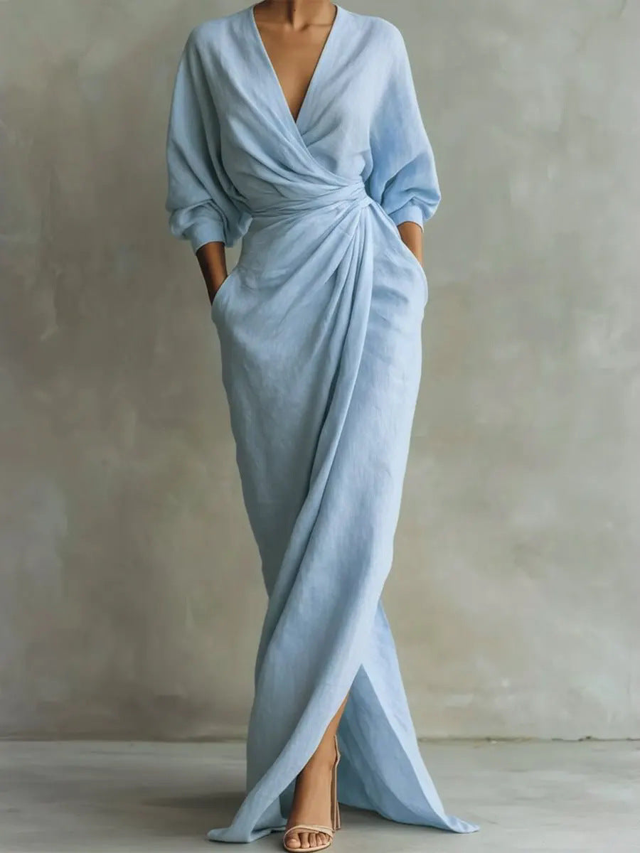 Hermia V neck maxi dress – image 9