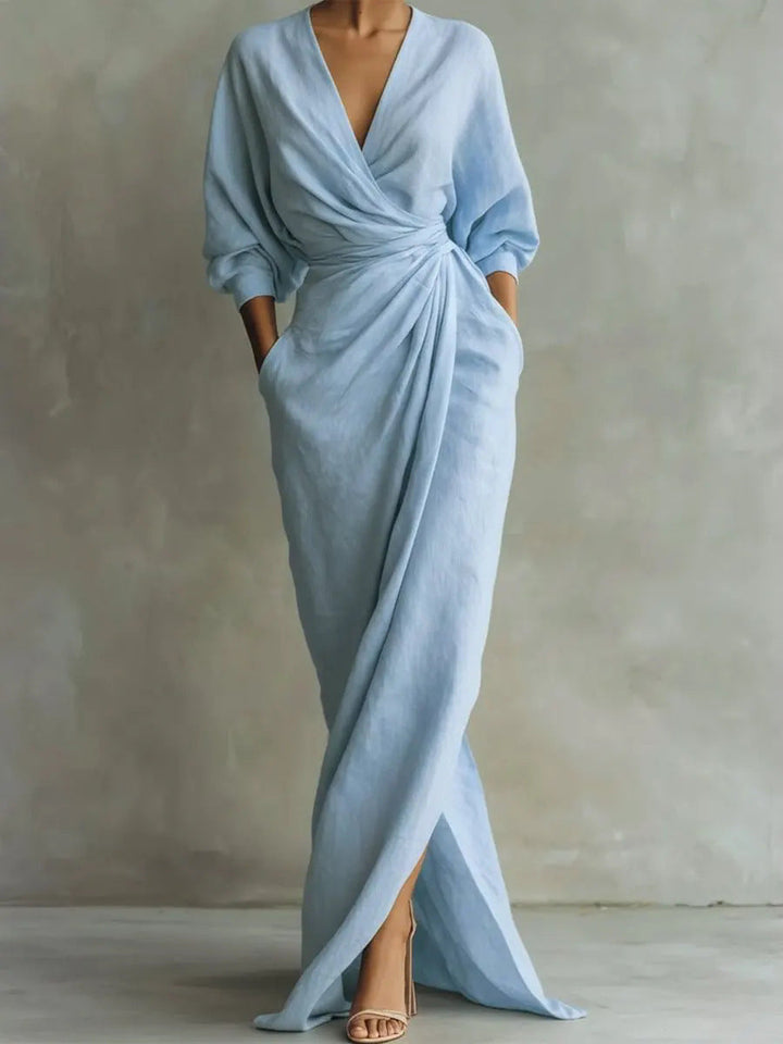 Hermia V neck maxi dress – image 9