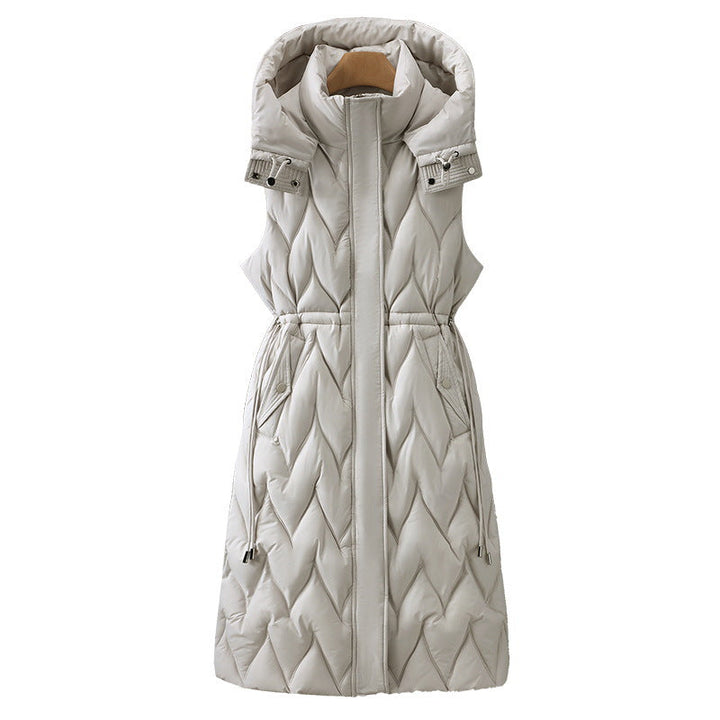 Ysolda long hooded gilet with drawstring waist – image 5
