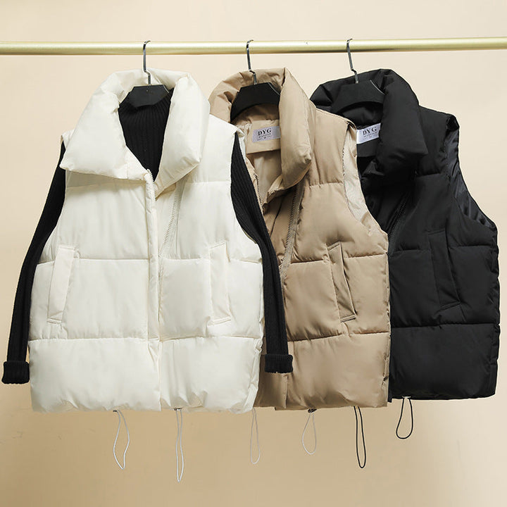 Giselle high collar quilted gilet – image 4
