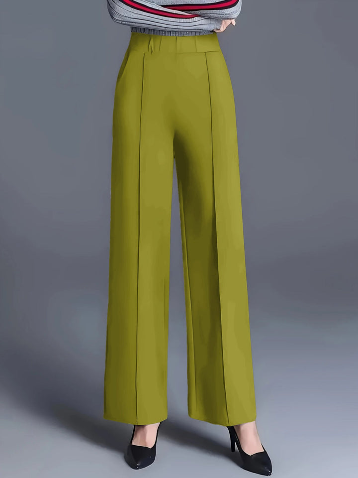 Jacqueline stretch crepe pleated wide leg trousers – image 6