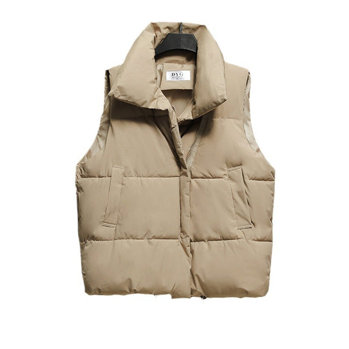 Giselle high collar quilted gilet – image 5
