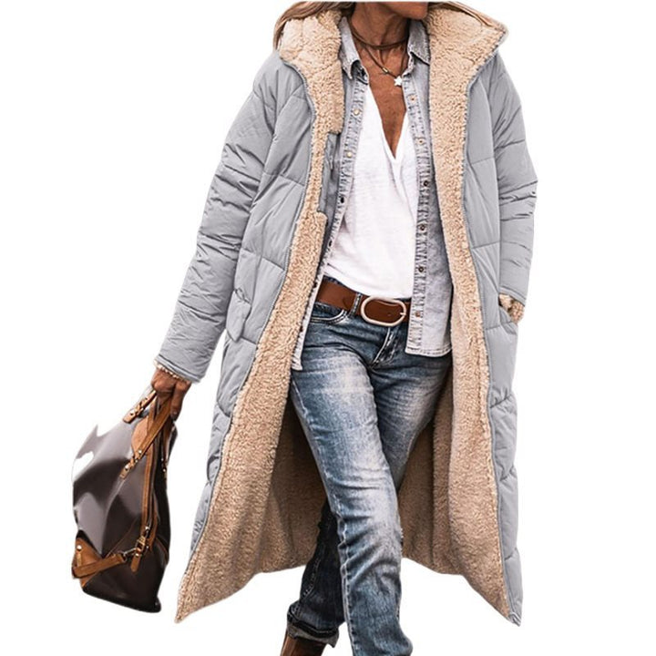 Nanette teddy lined long quilted coat with hood – image 5