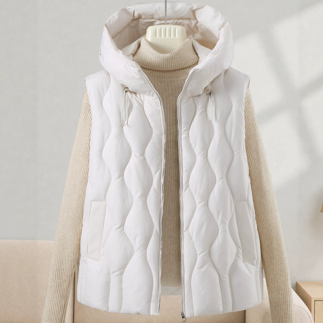 Sylvie longline hooded quilted gilet – image 3