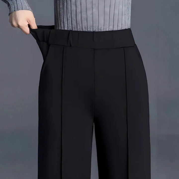 Jacqueline stretch crepe pleated wide leg trousers – image 9