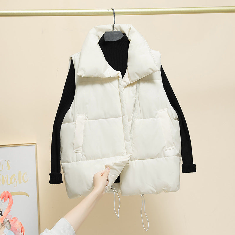 Giselle high collar quilted gilet – image 2