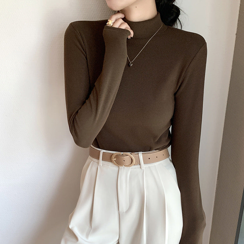 Jenna fitted roll neck long sleeve top – image 2
