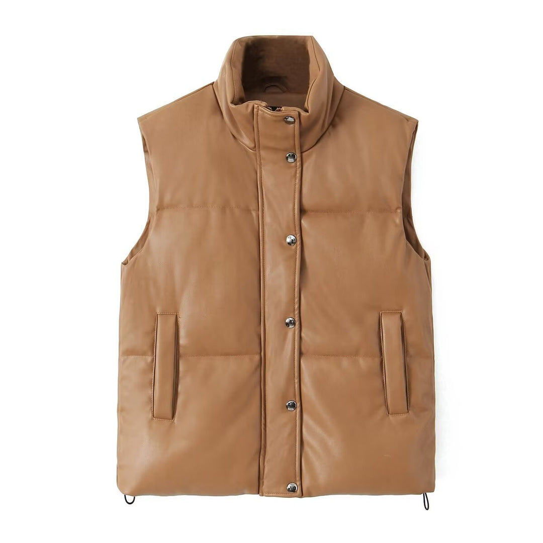 Sorcha minimal high neck quilted gilet – image 8