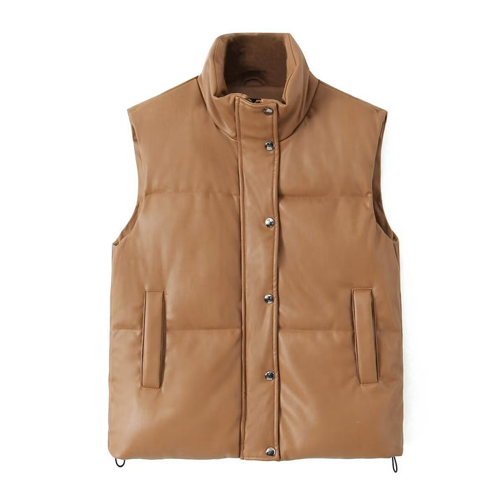 Sorcha minimal high neck quilted gilet – image 8