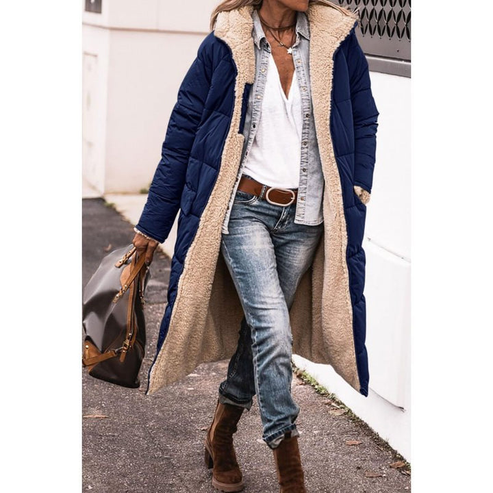 Nanette teddy lined long quilted coat with hood – image 10