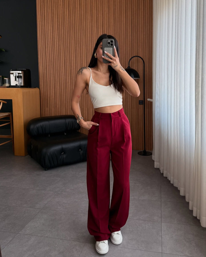 Blodwen straight leg trousers with high waist – image 12