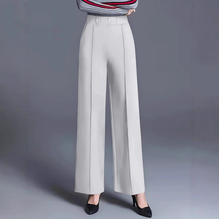 Jacqueline stretch crepe pleated wide leg trousers – image 4