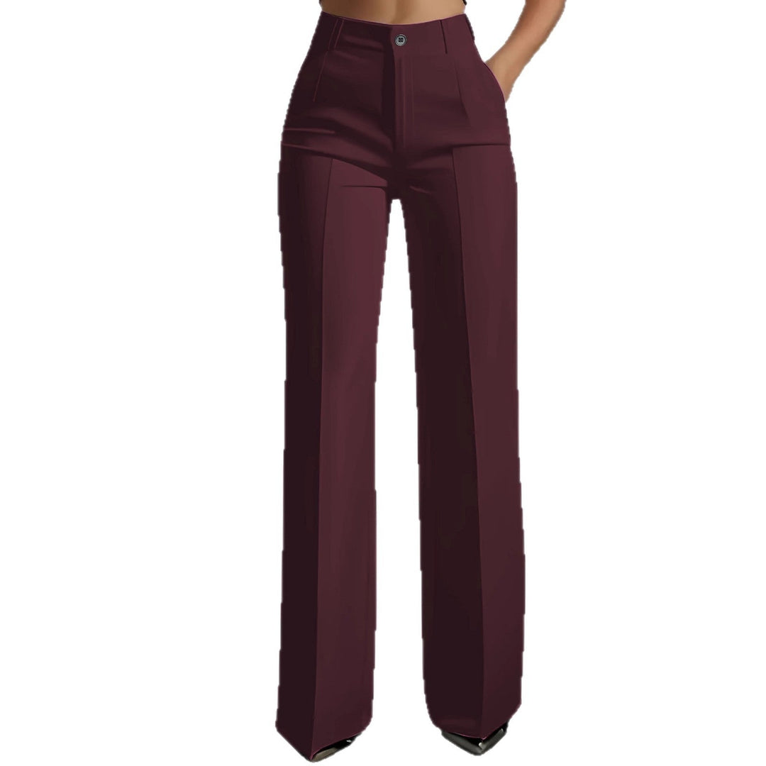 Hilda pleated wide leg trousers with crease – image 5
