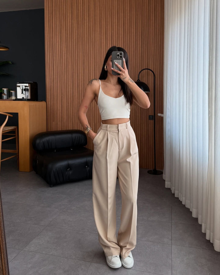 Blodwen straight leg trousers with high waist – image 6