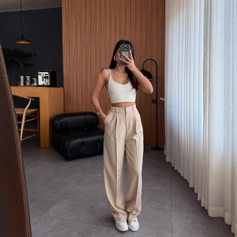 Blodwen straight leg trousers with high waist – image 4