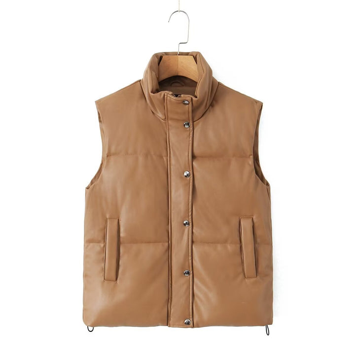Sorcha minimal high neck quilted gilet – image 3