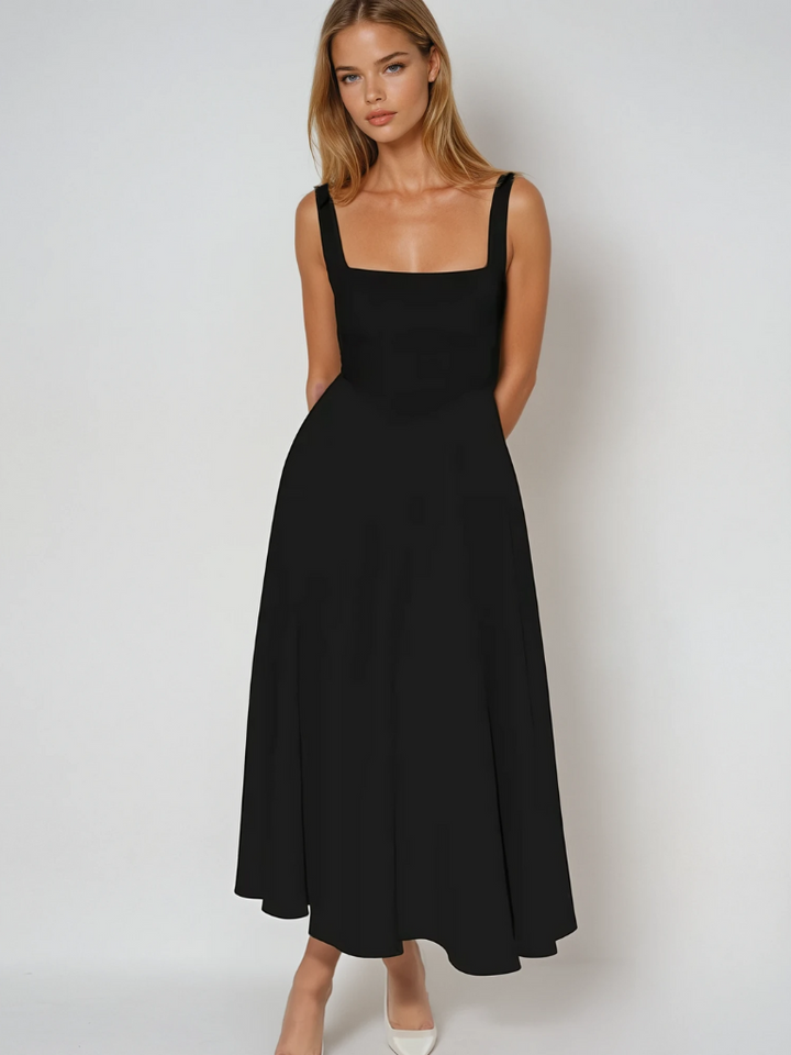 Eudora refined square neck midi dress – image 4