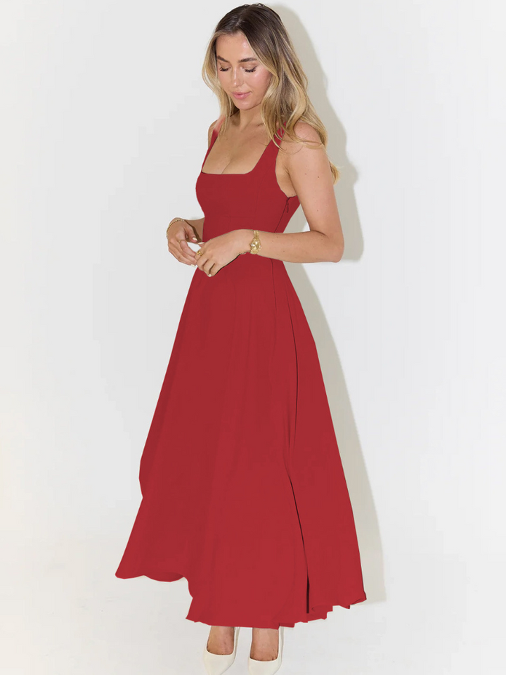 Eudora refined square neck midi dress – image 11